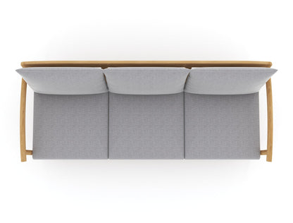 Royal Teak Collection Seville Sofa / 3-Seater Sofa with Granite Cushions - SEV3S-G