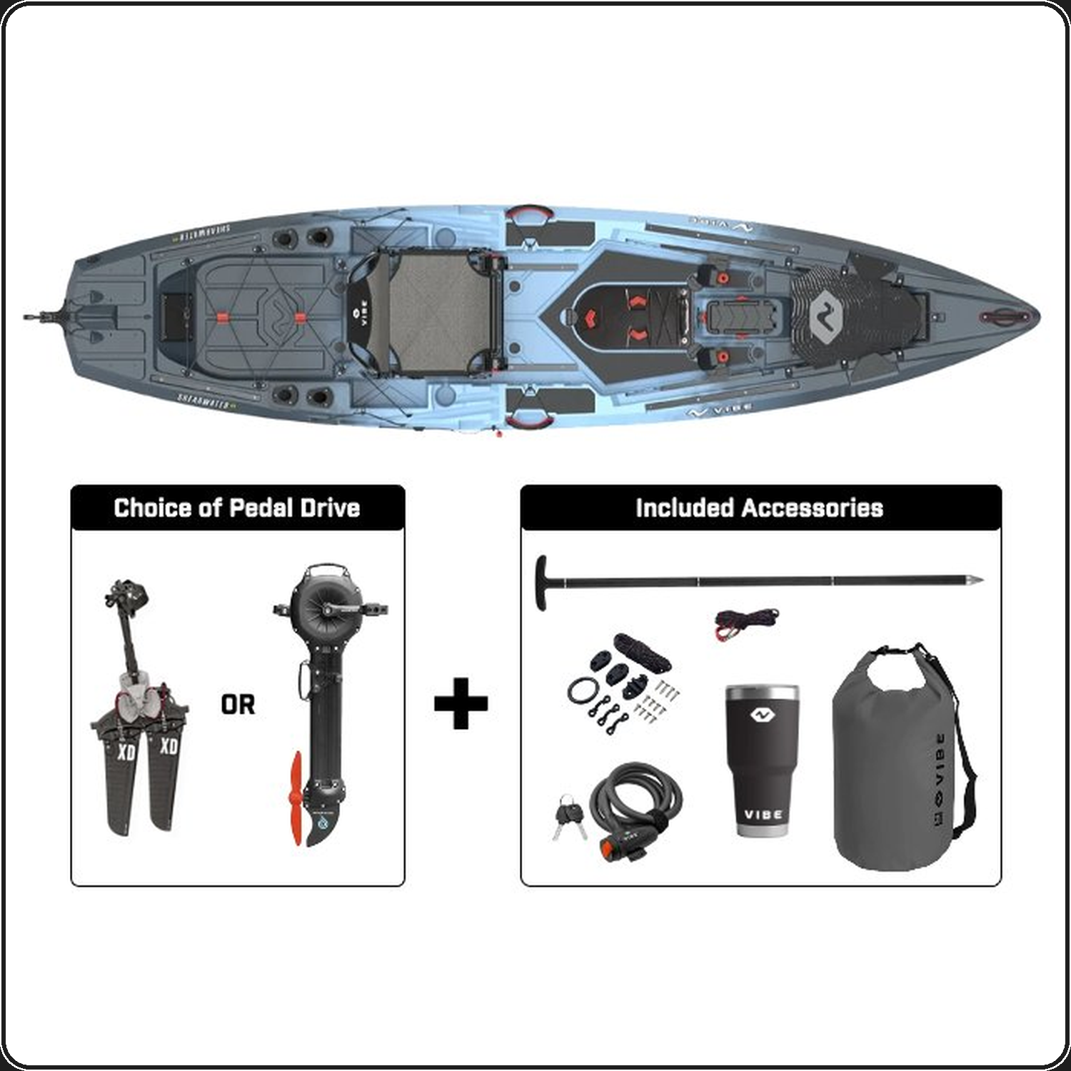 Vibe Kayak Shearwater 125 + Drive Bundle (Memorial Day)