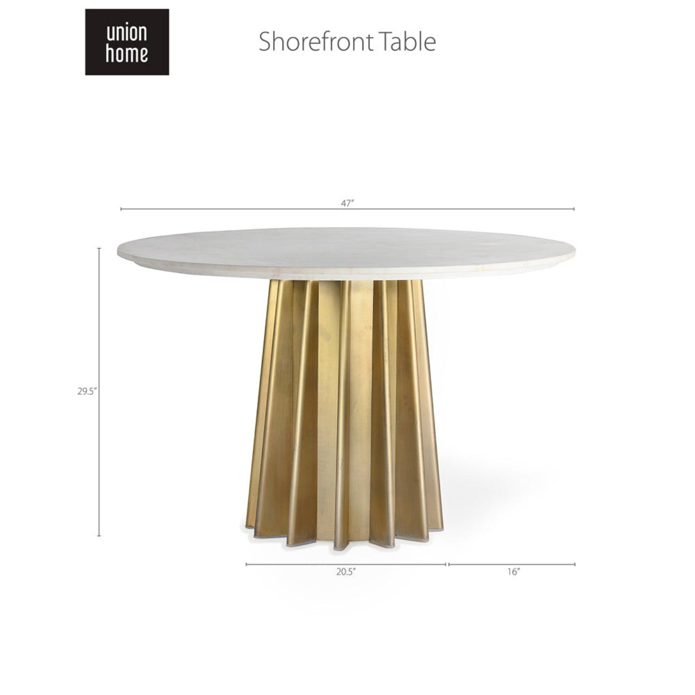 Union Home Shorefront Table  - DIN00019