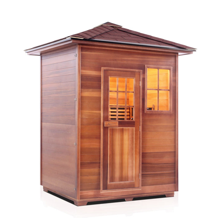 Enlighten Sauna InfraNature Sierra 3-Person Outdoor Sauna - 16377