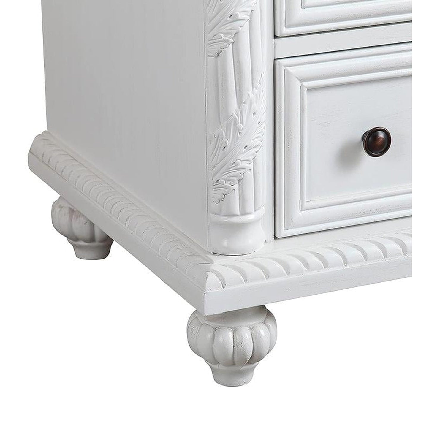 Silkroad 36" Single Sink Vanity, Antique White - V0213WW36R