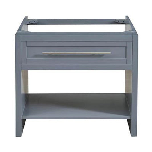 Silkroad Exclusive 36" Single Sink Bluish Gray Bathroom Vanity Base With Drawer and Shelf Storage - C01036GC