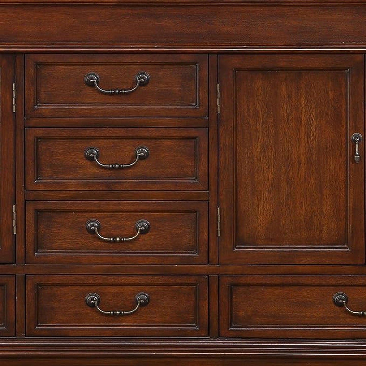 Silkroad Exclusive 72" Double Sink Red Chestnut Bathroom Vanity With Travertine Countertop and Ivory Ceramic Undermount Sink - HYP-0715-T-UIC-72
