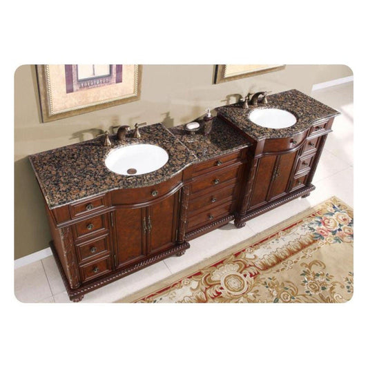 Silkroad Exclusive 53" Cherry Bathroom Vanity - SKU: HYP-0212-CM-UIC-53