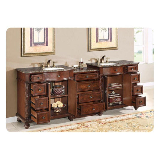 Silkroad Exclusive 53" Cherry Bathroom Vanity - SKU: HYP-0212-CM-UIC-53
