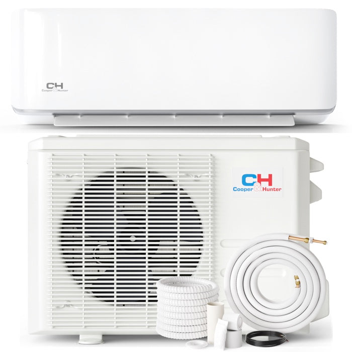 Cooper & Hunter 36,000 BTU 230V 18 SEER Ductless Mini Split AC System & Heat Pump 3 TON, Olivia Series Wall Mount + Optional Installation Kit Wi-Fi Adapter Included - CH-EL36-230VO/CH-36ELVWM-230VI