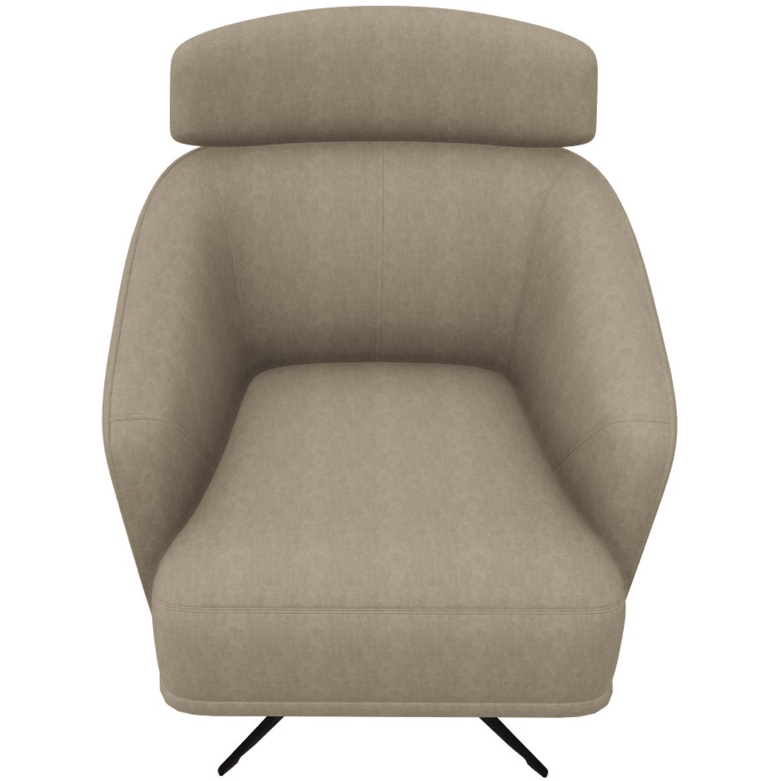 Enza Home US Sirona Armchair - With Headrest - 2107 - K1 - 11505 Dark Taupe - AR:217 - 1434087