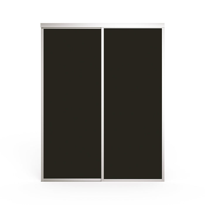 Doors22 80x80 Glass Sliding Room Divider Smoked Clear 2 panels - RDB80x80smokedclear