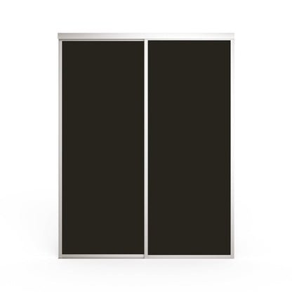 Doors22 144x96 Glass Sliding Closet Door Smoked Clear 4 panels - CLB144x96smokedclear