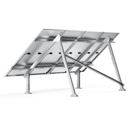 Rich Solar Solar Ground Mount | Fit MEGA 200/MEGA 220/MEGA 250 | Adjustable, Easy-to-Install Brackets for 1-4 Panels - RS-GM02