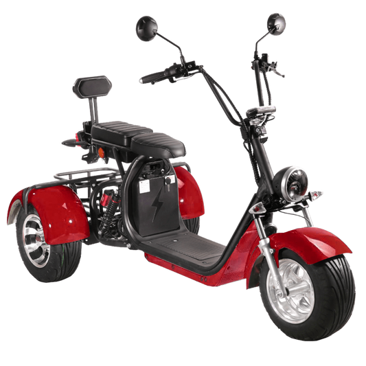 SoverSky T7.1 60V 2000W Fat Tire Electric Trike Scooter - SOV-T71-20AH-RED
