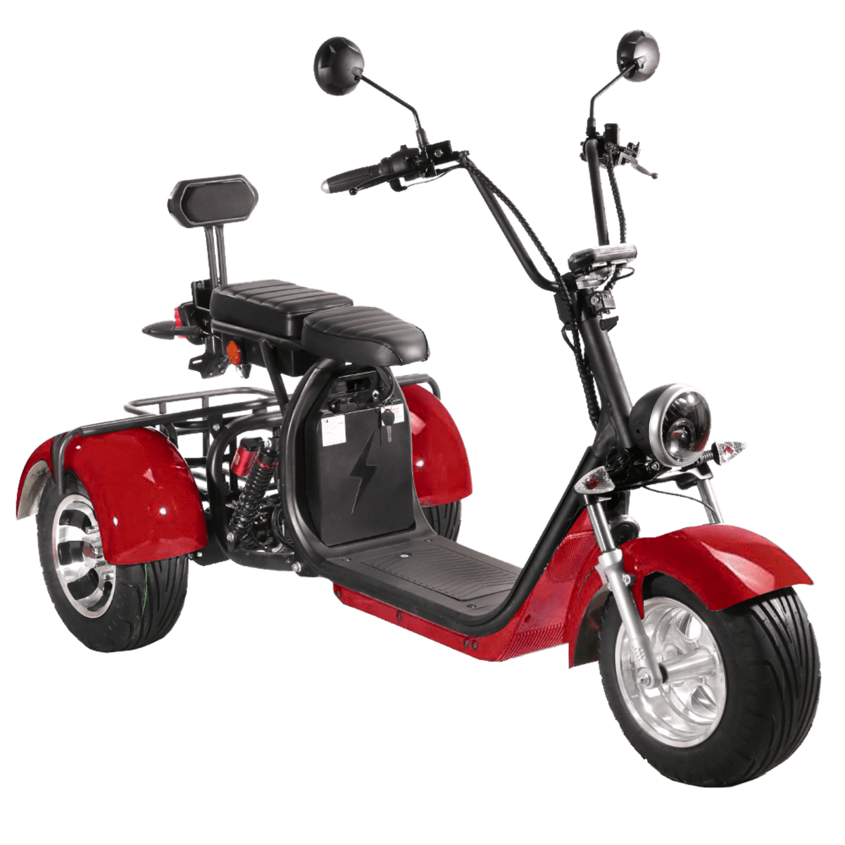 SoverSky T7.1 60V 2000W Fat Tire Electric Trike Scooter - SOV-T71-20AH-RED