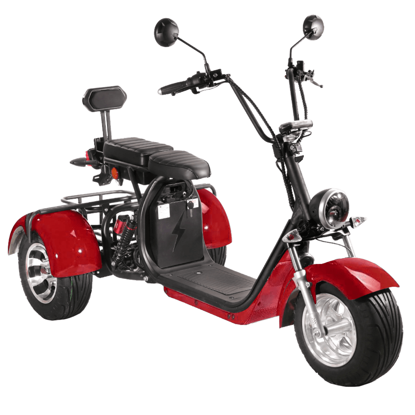 SoverSky T7.1 60V 2000W Fat Tire Electric Trike Scooter - SOV-T71-20AH-RED