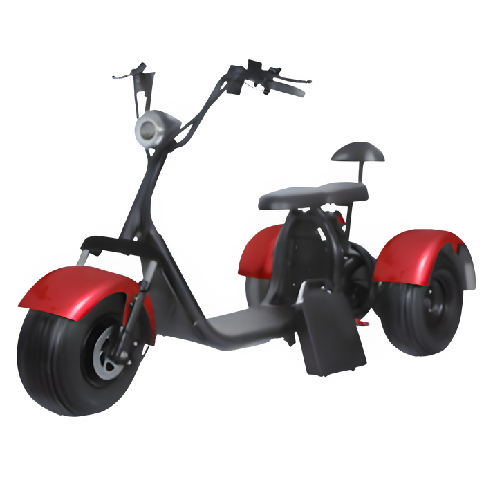 SoverSky T7.0 60V 2000W Fat Tire Electric Trike Scooter - SOV-T70-RED