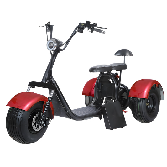 SoverSky T7.0 60V 2000W Fat Tire Electric Trike Scooter - SOV-T70-RED