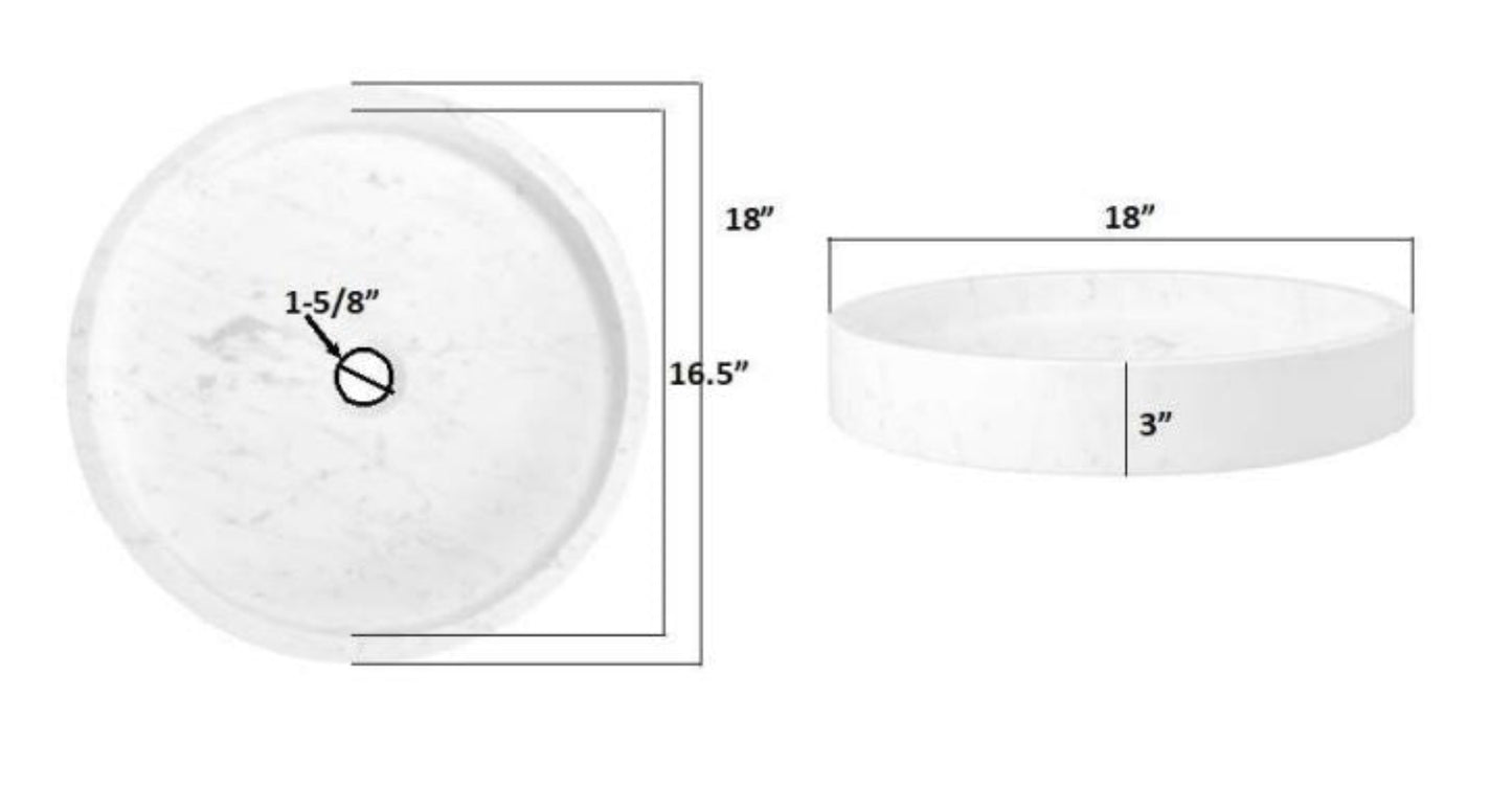 Eden Bath Low Round Vessel Sink - Lava Stone - EB_S045LS-H