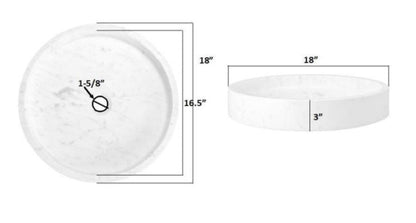 Eden Bath Low Round Vessel Sink - Lava Stone - EB_S045LS-H