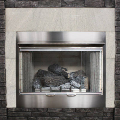 Stainless Steel Bi-Fold Glass Doors for 42" Carol Rose Collection  - BDO42SS