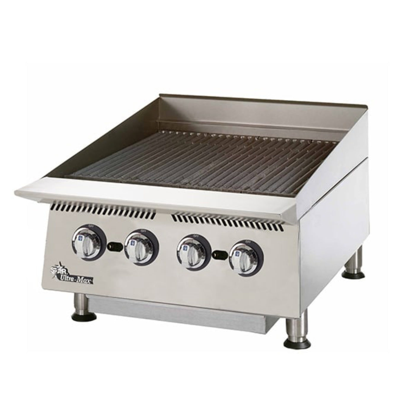 Star 24" 80,000 BTU Natural Gas Radiant Ultra-Max Gas Charbroilers -  8H-8124RCBB