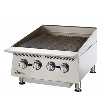 Star 8H-8124RCBB 24" 80,000 BTU Natural Gas Radiant Ultra-Max® Gas Charbroiler  - 8H-8124RCBBs