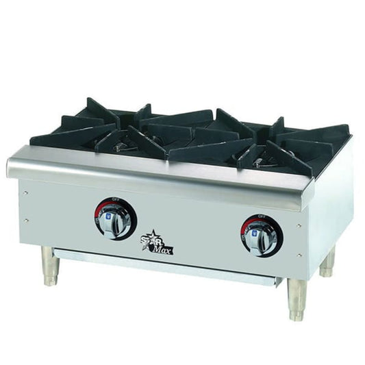 Star 8I-602HWF Star-Max® 50,000 BTU 24-inch Wide Natural Gas Hot Plates - 8I-602HWF