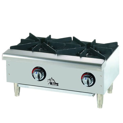 Star 8I-602HWF Star-Max® 50,000 BTU 24-inch Wide Natural Gas Hot Plates - 8I-602HWF