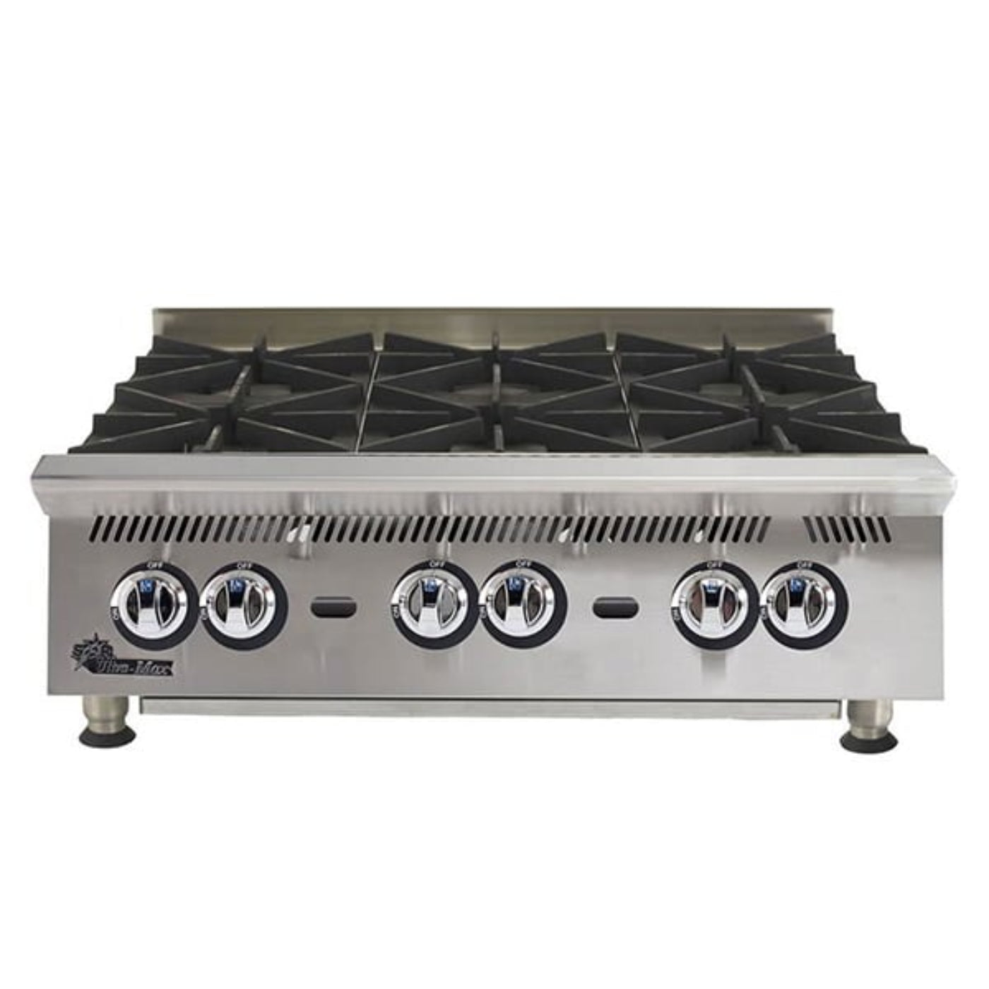 Star 8I-806HA-LP 156,000 BTU 6 Burners Ultra-Max® Liquid Propane Hot Plate - 8I-806HA-LP