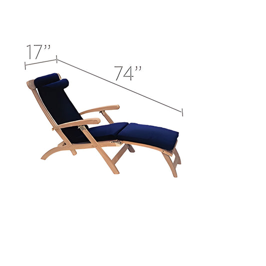 Royal Teak Collection Steamer Cushion-White - CUSTW