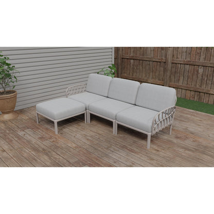 Strata Furniture Dahlia Patio Sofa Ottoman Set -  ODASOGG