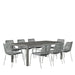 Midtown Concept Singapore Wicker Table & 8 Oberon Grey Chairs With Cushions - SINGAP_8OBERONGRGR