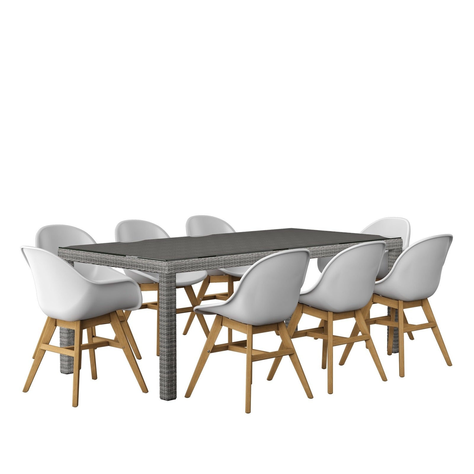 Midtown Concept Singapore Table, 6 Concarnau Side Chairs & 2 Concarnau Arm Chairs - SINGAP_6CONCSIDE2CONCARM