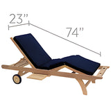 Royal Teak Collection Sun Bed Cushion-Granite - CUSBGRA