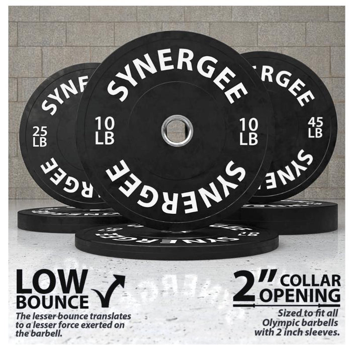 Synergee Bumper Plate Sets- SOLIDRUBBER-160LB