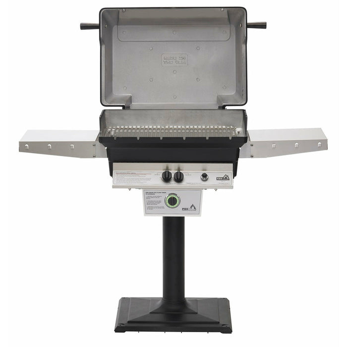 PGS T-Series T40 Commercial Cast Aluminum Natural Gas Grill With Timer On In-Ground Post - T40LP