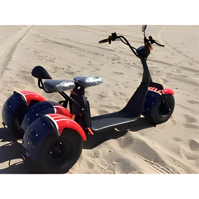 SoverSky T7.0 60V 2000W Fat Tire Electric Trike Scooter - SOV-T70-RED