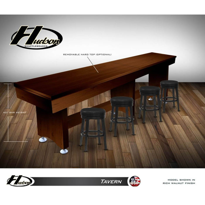 Hudson Tavern Shuffleboard Table 9'-22' Removable Hard Top - HUD