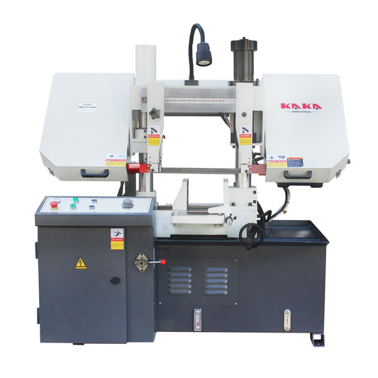 KAKA Industrial TBK-11 Double Column Band Saw, Hydraulic downfeed control, Max cutting capacity 11 inch with 230V 3PH motor - 271210V230