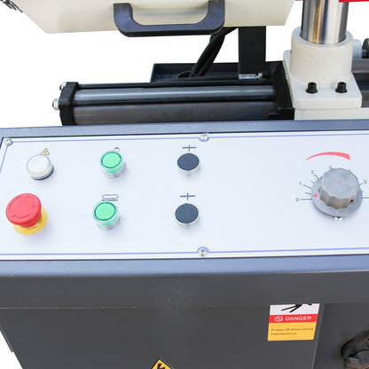 KAKA Industrial TBK-11 Double Column Band Saw, Hydraulic downfeed control, Max cutting capacity 11 inch with 230V 3PH motor - 271210V230