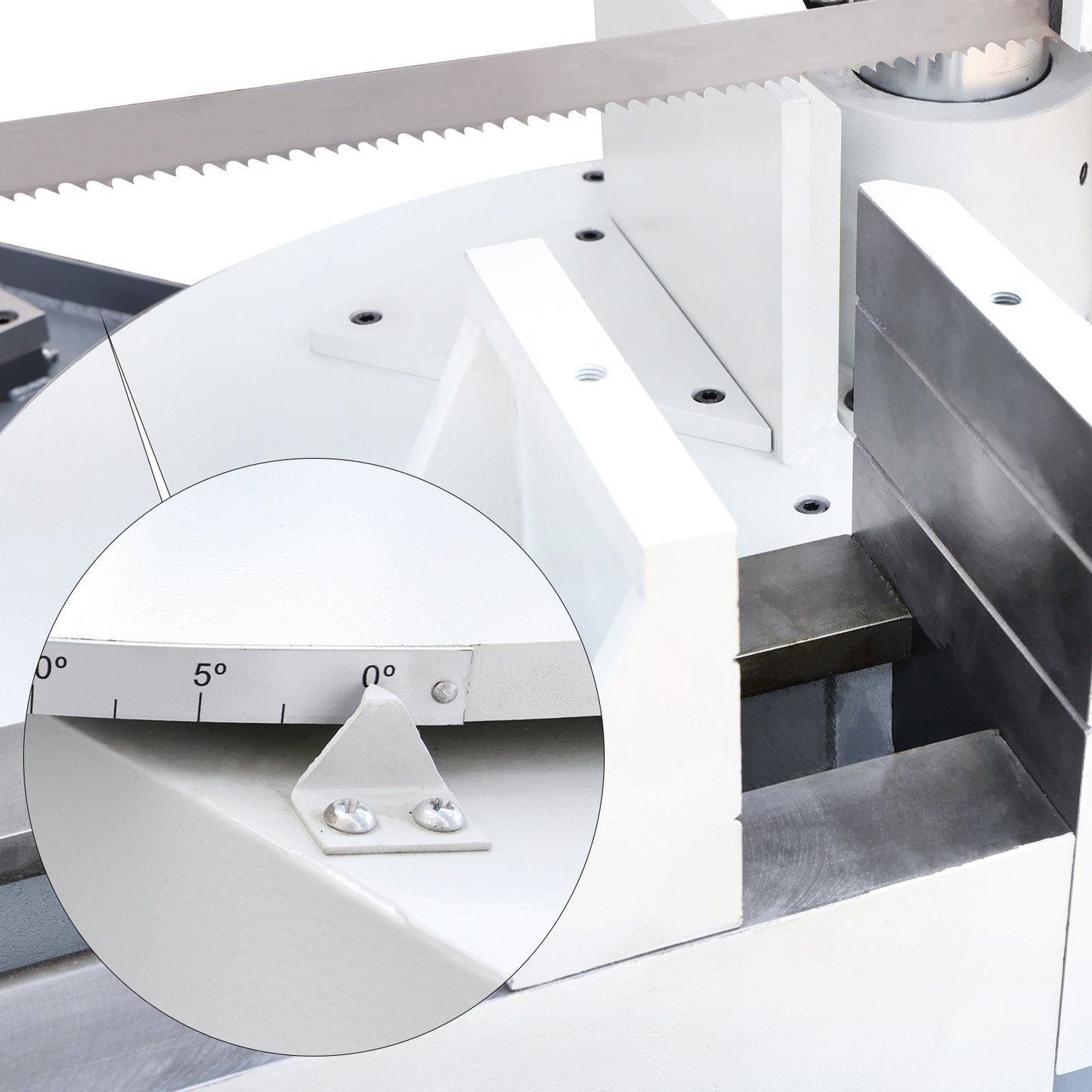 KAKA Industrial TBK-11A Double Column Swivel Head Band Saw, Hydraulic downfeed control with variable Cutting speed, Max cutting capacity 11 inch with 230V 3PH - 271211V230