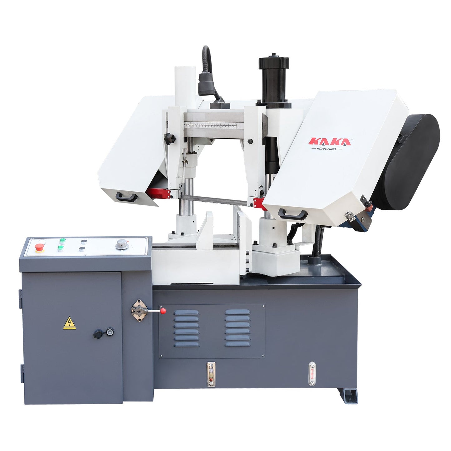 KAKA Industrial TBK-11A Double Column Swivel Head Band Saw, Hydraulic downfeed control with variable Cutting speed, Max cutting capacity 11 inch with 230V 3PH - 271211V230