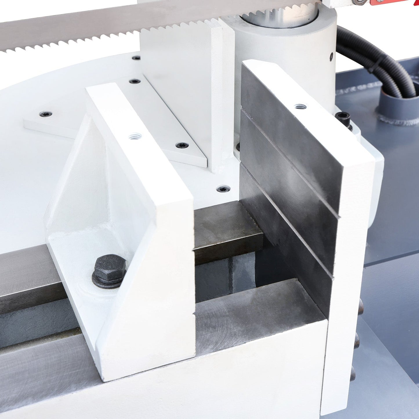 KAKA Industrial TBK-11A Double Column Swivel Head Band Saw, Hydraulic downfeed control with variable Cutting speed, Max cutting capacity 11 inch with 230V 3PH - 271211V230