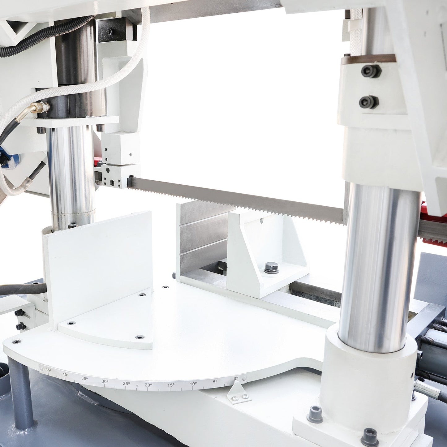 KAKA Industrial TBK-11A Double Column Swivel Head Band Saw, Hydraulic downfeed control with variable Cutting speed, Max cutting capacity 11 inch with 230V 3PH - 271211V230