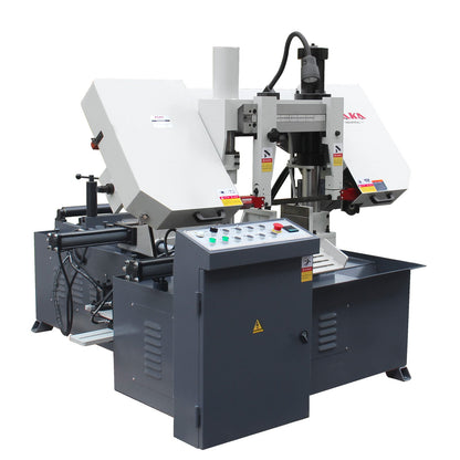 KAKA Industrial TBK-11B Double Column Band Saw, Hydraulic downfeed control, Max cutting capacity 11 inch with 220V 3PH motor - 271212V230