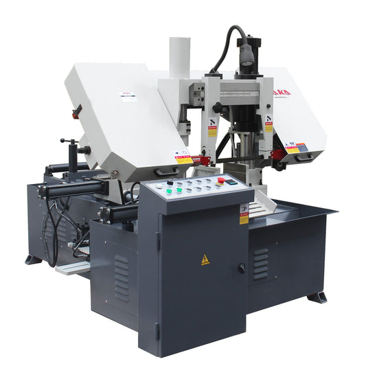 KAKA Industrial TBK-11B Double Column Band Saw, Hydraulic downfeed control, Max cutting capacity 11 inch with 220V 3PH motor - 271212V230