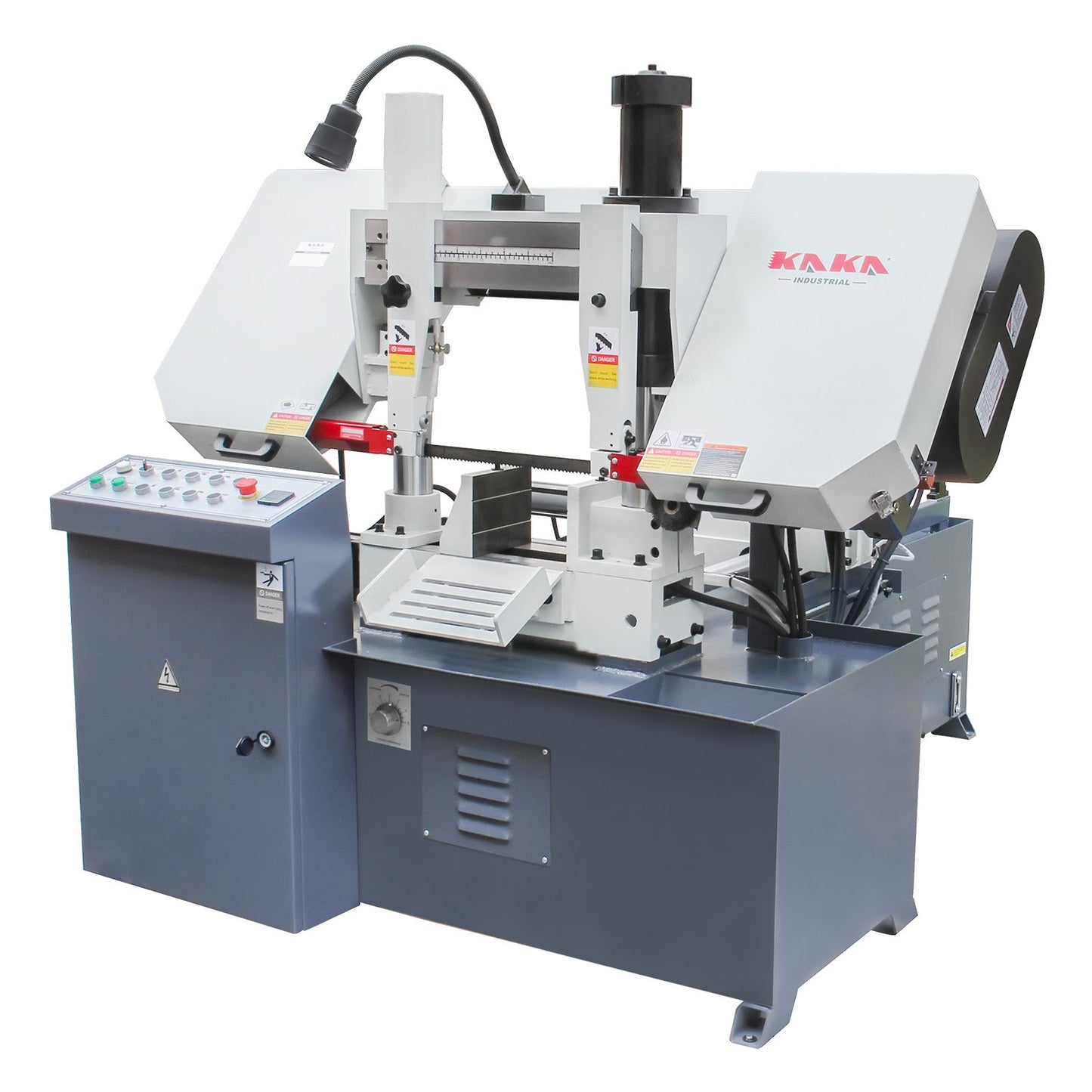 KAKA Industrial TBK-11B Double Column Band Saw, Hydraulic downfeed control, Max cutting capacity 11 inch with 220V 3PH motor - 271212V230