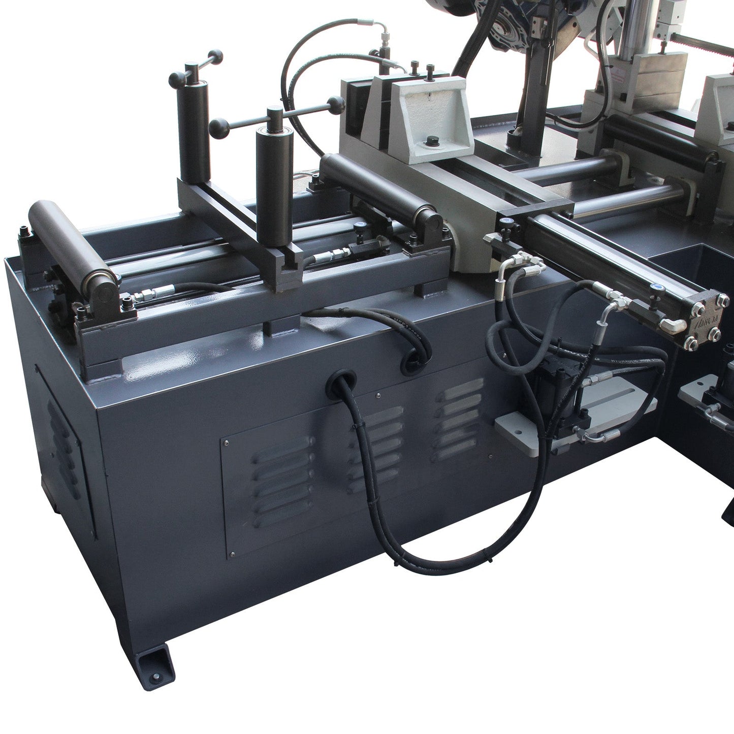 KAKA Industrial TBK-11B Double Column Band Saw, Hydraulic downfeed control, Max cutting capacity 11 inch with 220V 3PH motor - 271212V230