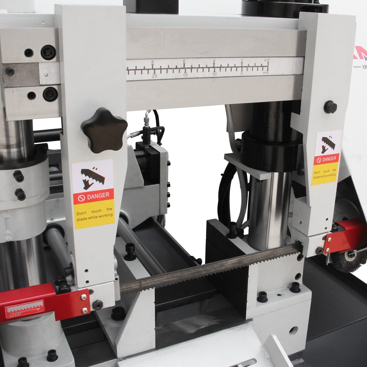 KAKA Industrial TBK-11B Double Column Band Saw, Hydraulic downfeed control, Max cutting capacity 11 inch with 220V 3PH motor - 271212V230