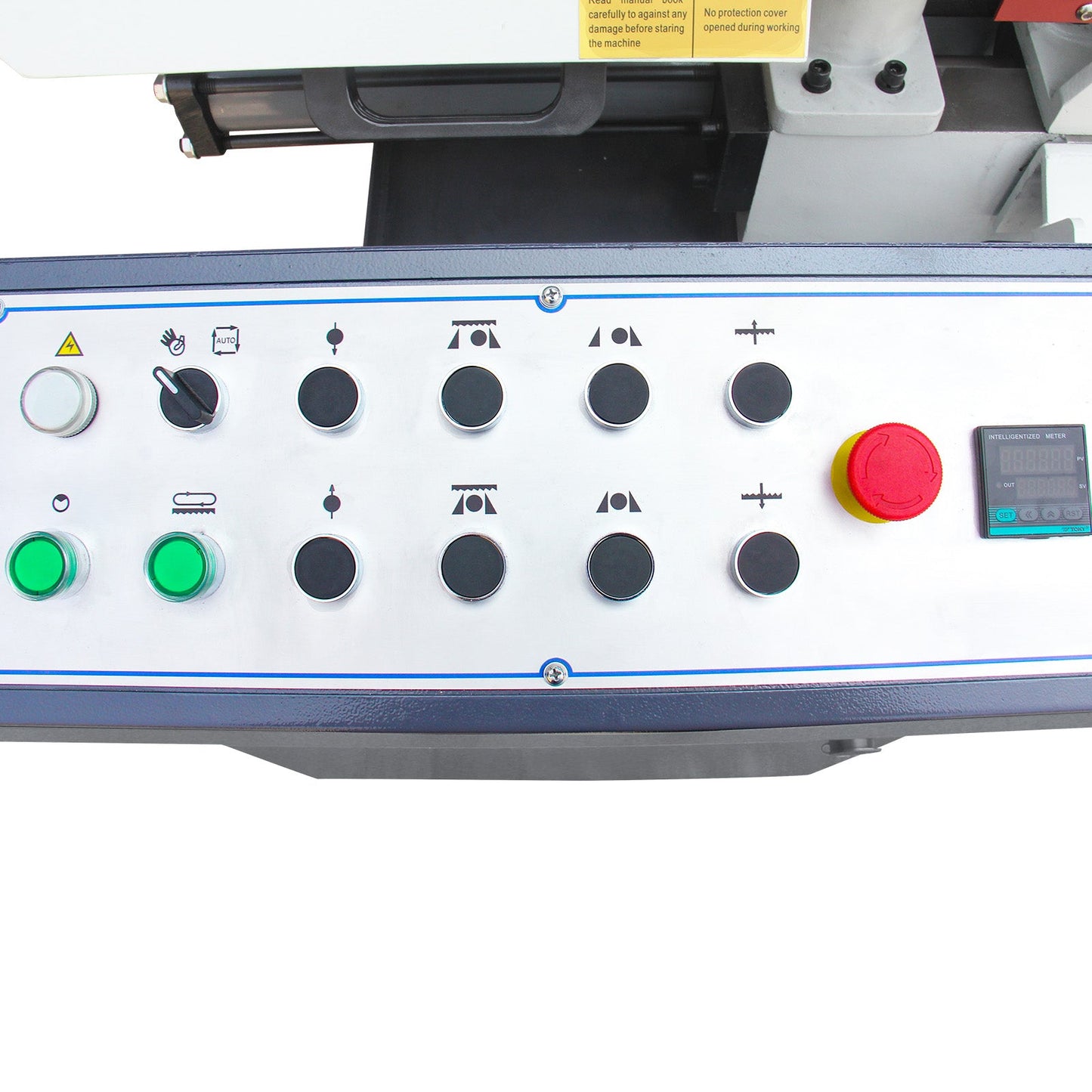 KAKA Industrial TBK-11B Double Column Band Saw, Hydraulic downfeed control, Max cutting capacity 11 inch with 220V 3PH motor - 271212V230