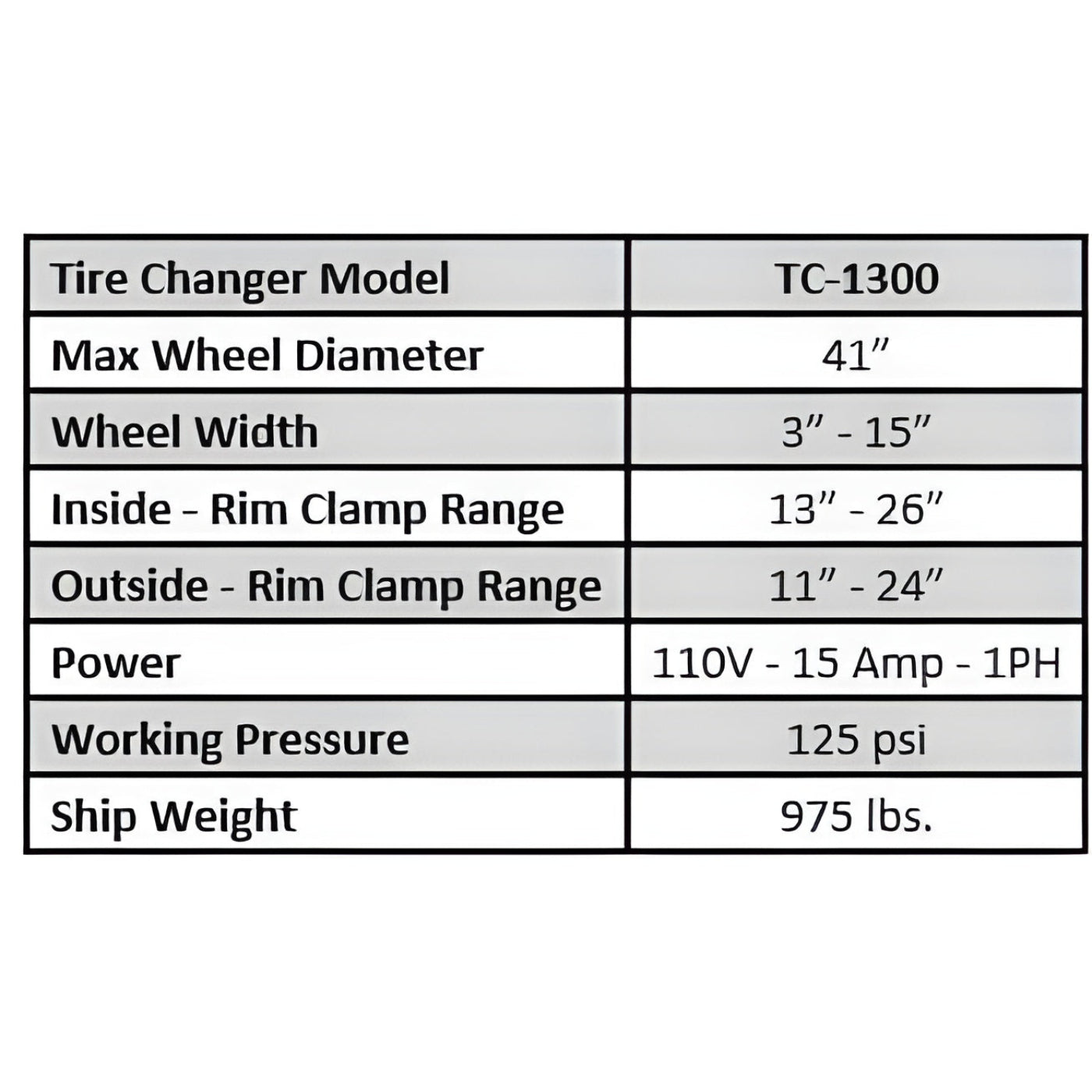 Tuxedo  Tire Changer -- Tiltback Press Arm w/ Leverless Demount Tool  - TC-1300
