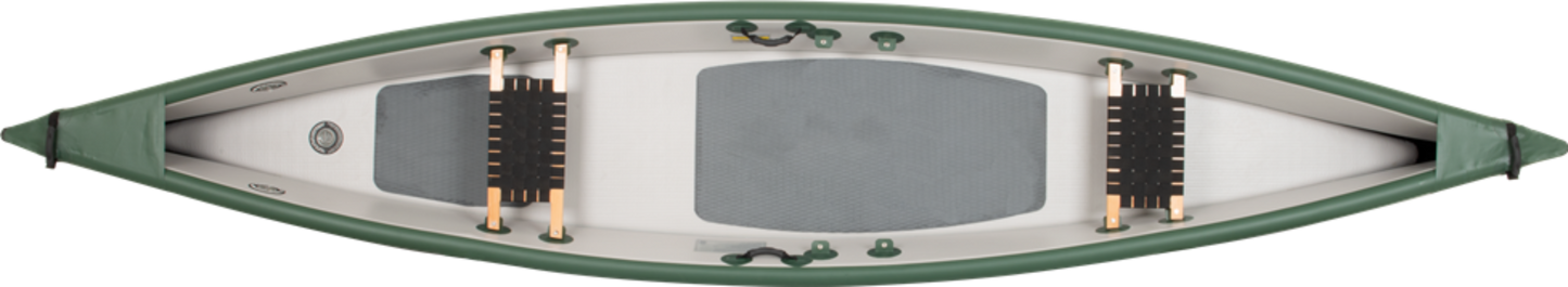 Sea Eagle TC16K_EP3W Inflatable Travel Canoe Wood/Web Seats Electric Pump for 3 Package New - TC16K_EP3W